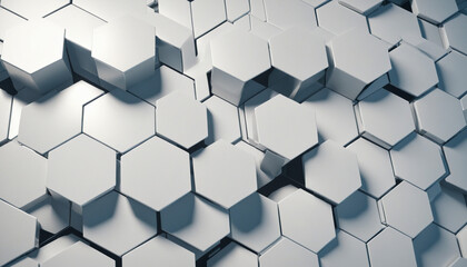 Wall Mural - Hexagonal geometric pattern for modern digital design and business concepts