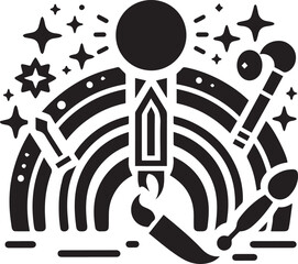 Wall Mural - Vector illustration of rainbow icon