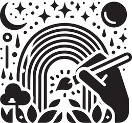 Wall Mural - Vector illustration of rainbow icon