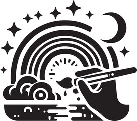 Wall Mural - Vector illustration of rainbow icon