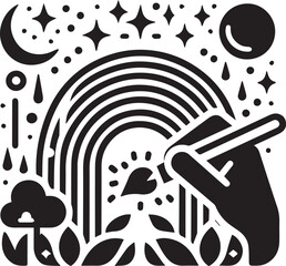 Wall Mural - Vector illustration of rainbow icon