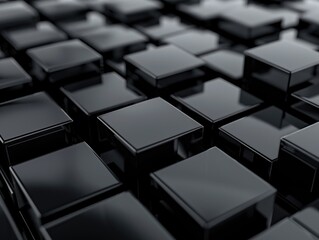 Sticker - Stacked Black Cubes