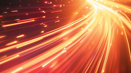 Aufkleber - Bright streaks of light are flying through the dark, leaving glowing trails