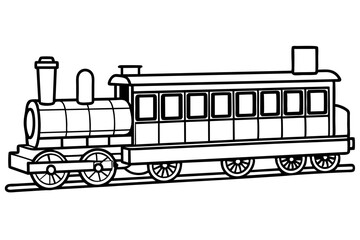 train line art vector illustration