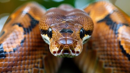 Wall Mural - Close-Up Portrait of a Python's Head