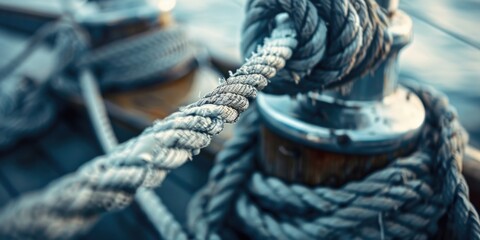 Canvas Print - Boat Rope Close Up