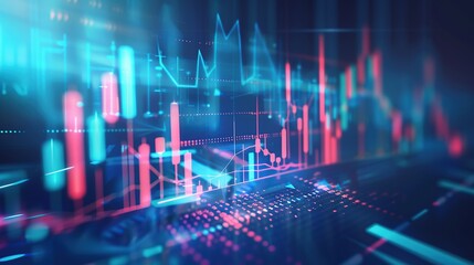 Wall Mural - Abstract Financial Charts and Data Visualizations