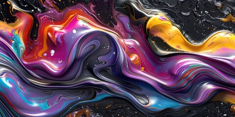 Poster - Colorful Liquid Painting