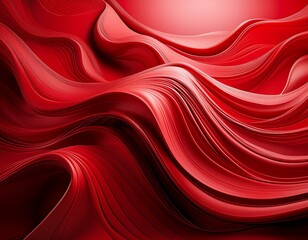 Wall Mural - Soft and liquid Red waves background