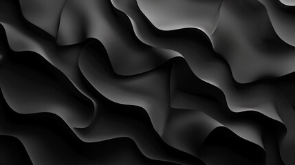 Elegant dark wavy texture resembling luxurious satin or velvet fabric in a close-up view, perfect for backgrounds