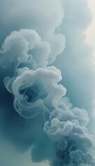 Poster - mythical blue smoke illustration