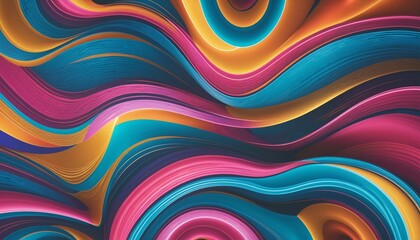 Poster - Abstract colorful lines