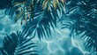 © Ahmad-Muslimin - Shadow of Palm Leaves on Blue Water: Tropical Summer Vacation Concept