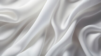 full frame of white fabric or silk background
