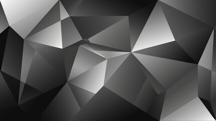 Poster - Abstract Black and White Geometric Background