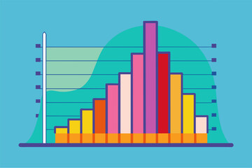 Leinwandbilder - a chart with a bar chart on it, histogram to illustrate the distributionnumerical data
