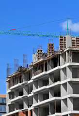 Wall Mural - Construction site with formwork