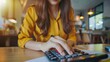 © zipop - Effective woman using calculator for efficient property accounting for people