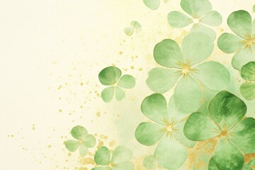 Wall Mural - Clover abstract cute shape backgrounds pattern plant.