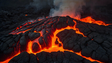 Canvas Print - Lava From Volcano