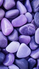 Wall Mural - Purple stones pebble blue backgrounds.