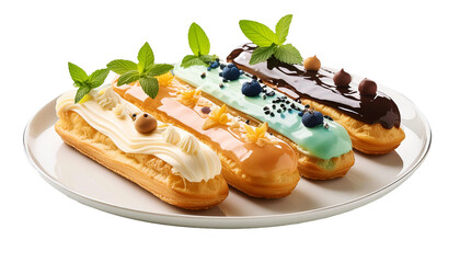 Wall Mural - Eclairs with various layers of toppings