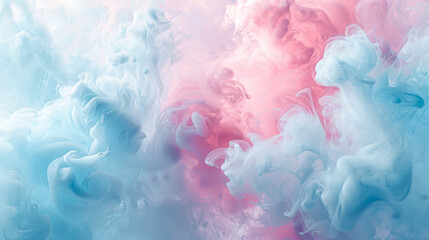 Wall Mural - pink and blue pastel background. soft and sweet texture of watercolor clouds for wallpaper and banne