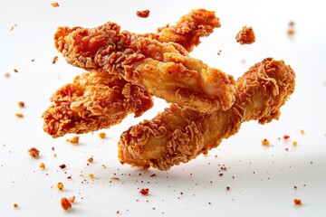 A picture of a chicken wing with a lot of seasoning on it.