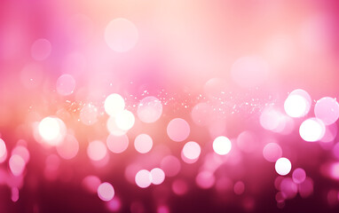 Abstract bokeh pink background. Christmas and New Year holidays background.