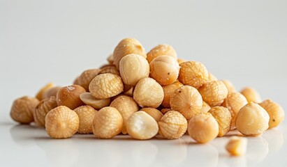 Wall Mural - A pile of nuts on a white surface