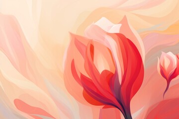 Wall Mural - tulip backgrounds abstract painting.