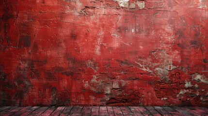 Wall Mural - Textured red wall background