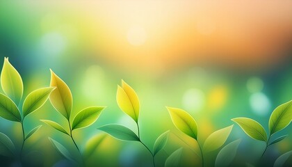 Wall Mural - green leaves background