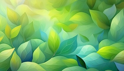 Wall Mural - green leaves background