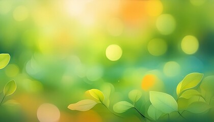 Wall Mural - spring bokeh background