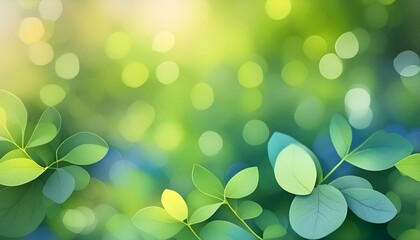 Wall Mural - green bokeh background