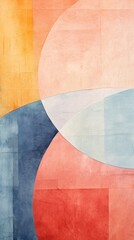Wall Mural - Summer abstract painting shape.