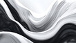 © adan - Abstract monochrome background fluid lines forming artistic white and black composition, graphic design element , Generative AI