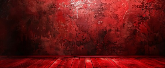 Wall Mural - Red Grunge Wall Background