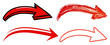 © Rawpixel.com - Illustration of red arrows direction set