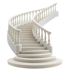 stairs to success isolated on transparent white background, clipping path