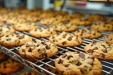 Canvas Print - Classic Chocolate Chip Cookies fresh from the oven
