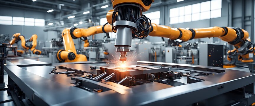 equipment production automation robot industrial automaton automated automatic artificial intelligence manufacturing robotic factory plant machine technology workshop advanced science