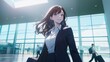 © 雅 - 空港にいるビジネスウーマン、出張24