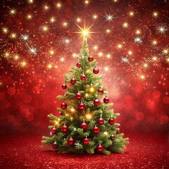 christmas background with christmas tree