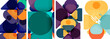 © antishock - Geometric elements abstract backgrounds for wallpaper, business card, cover, poster, banner, brochure, header, website
