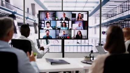 Wall Mural - Business Video Conference Online Meeting