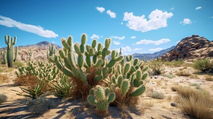 Wall Mural - cactus in desert.