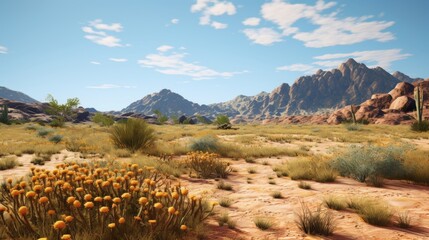 Wall Mural - cactus in desert.