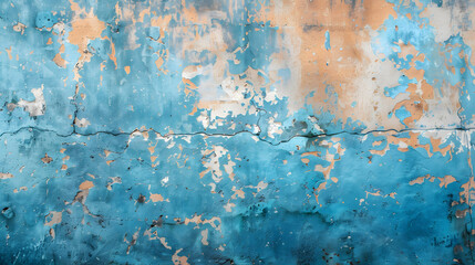 Wall Mural - Blue concrete stone texture for background in summer wallpaper Cement and sand wall of tone vintage